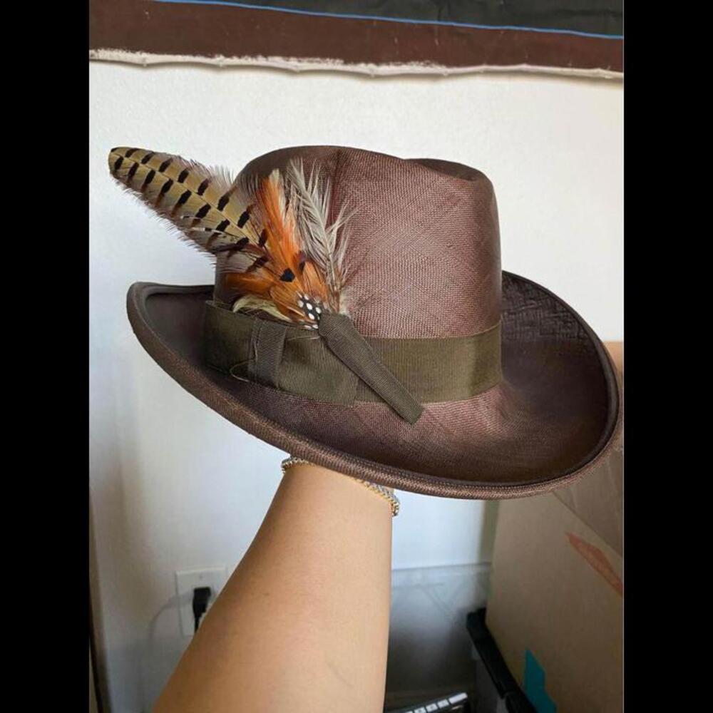 Vintage Bullock’s Fedora hat with Feathers